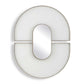 Encase - Modern Oval Mirror - White