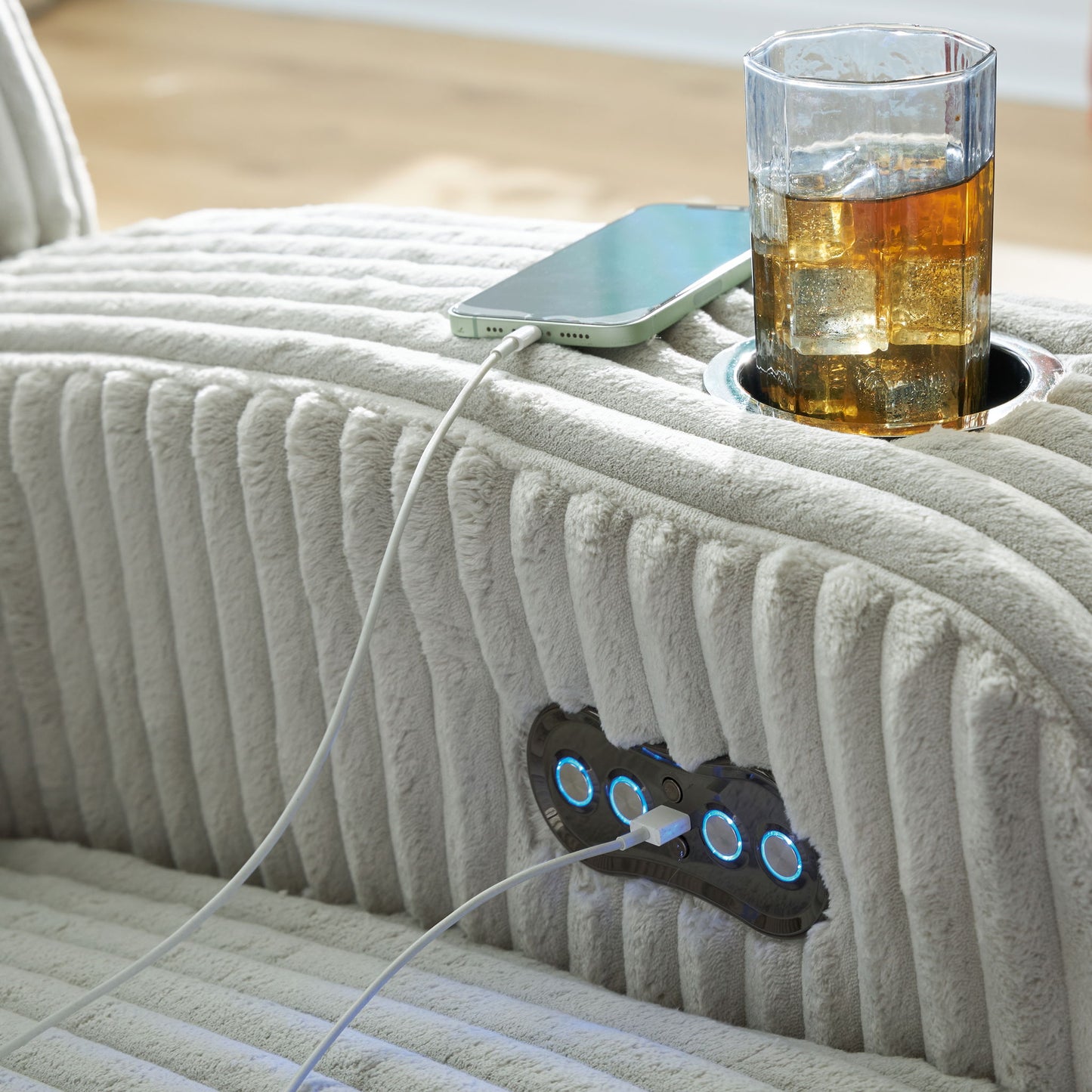 Forest Lake - Power Reclining Sofa With Adj Headrest