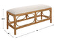 Laguna - Fabric Rattan Bench - White