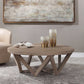 Kendry - Reclaimed Wood Coffee Table - Light Brown