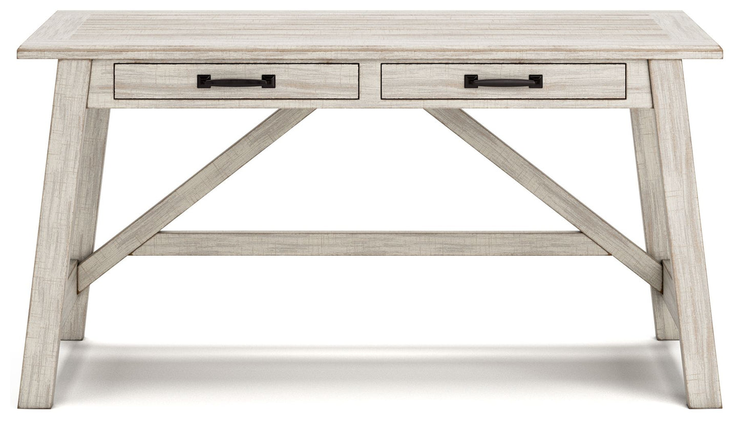 Carynhurst - Home Office Large Leg Desk - Whitewash
