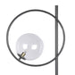 "Glass Orbs" Metal Floor Lamp - Matte Black / Soft Gold / Clear