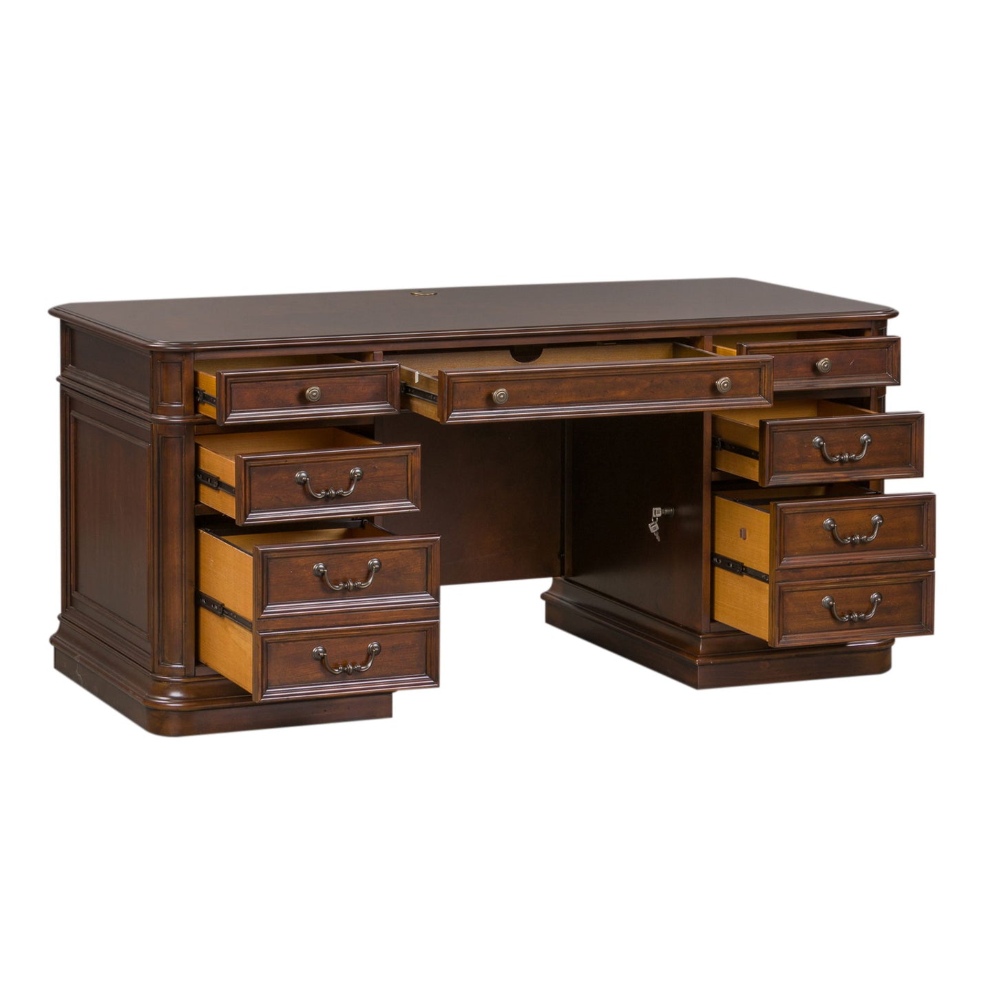 Brayton Manor - Jr Executive Desk - Cognac