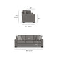 Theodore - Fabric Stationary Three-Cushion Sofa
