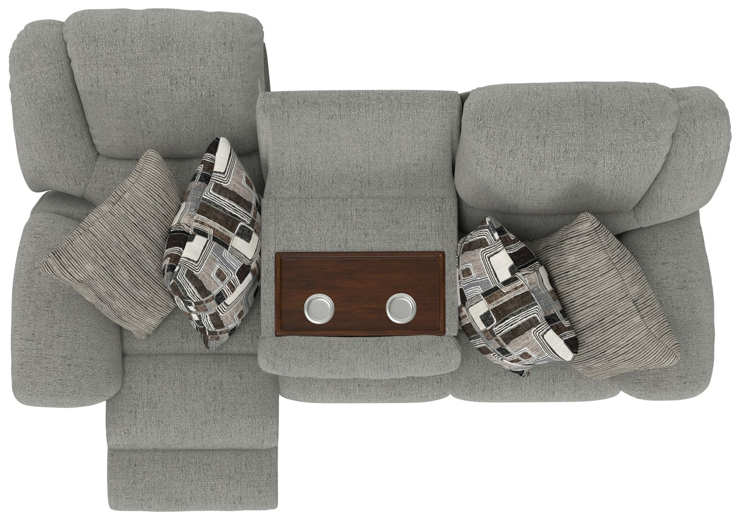 Trifecta - Sofa With 3 Recliners and Drop Down Table