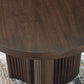 Korestone - Round End Table - Dark Brown