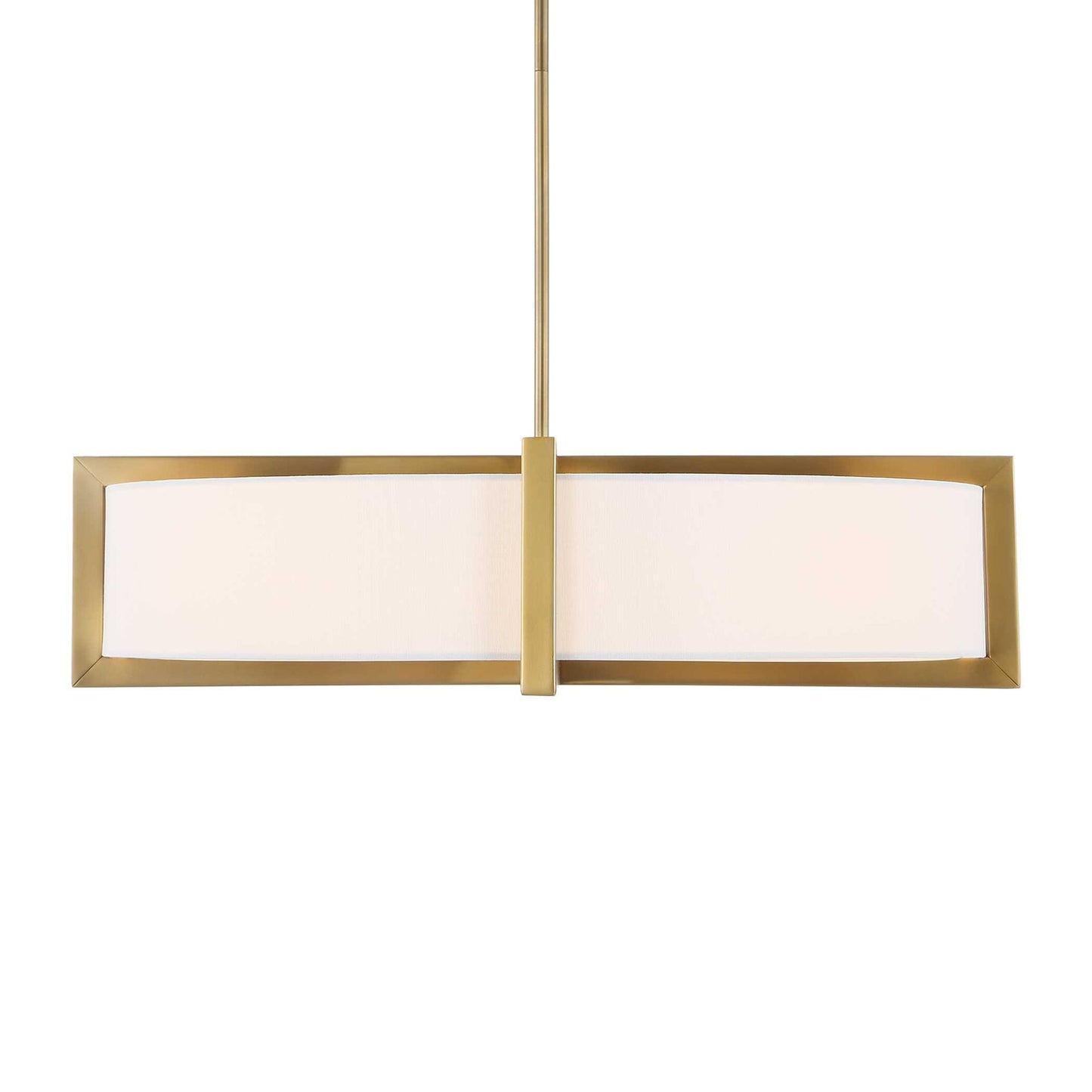 Cresson - 4 Light Drum Pendant - White / Gold