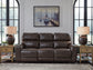 Crossplex - Power Reclining Sofa With Adjustable Headrest - Smoke