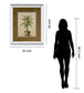 Potted Palm I - Mirror Framed Print Wall Art - Light Brown