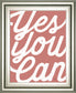 Positivity V By Laura Marshall - Framed Print Wall Art - Pink
