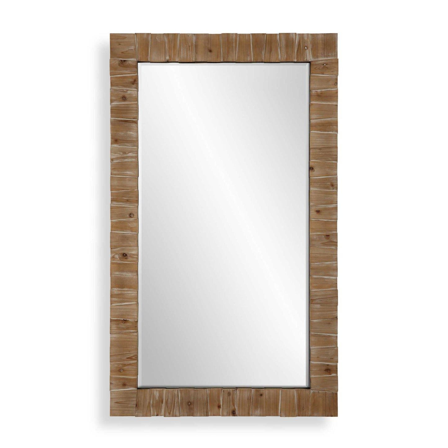Ayanna - Wood Mirror - Gray Washed
