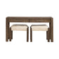 Broadmore - 3 Piece Table Set (1 Console Table 2 Console Stools) - Brown