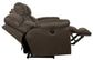 Atlas - Reclining Console Loveseat With Storage - Charcoal