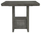 Hallanden - Rectangular Dining Room Counter Extension Table - Gray