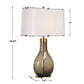 Shyla - Dark Glass Table Lamp - White