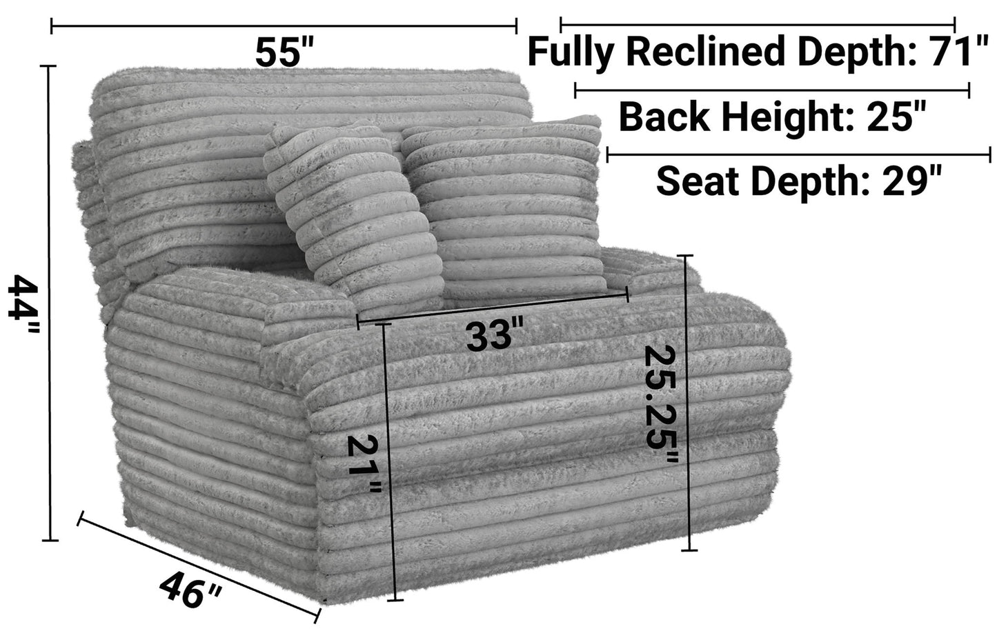 Cushy - Power Headrest Deep Seat Recliner