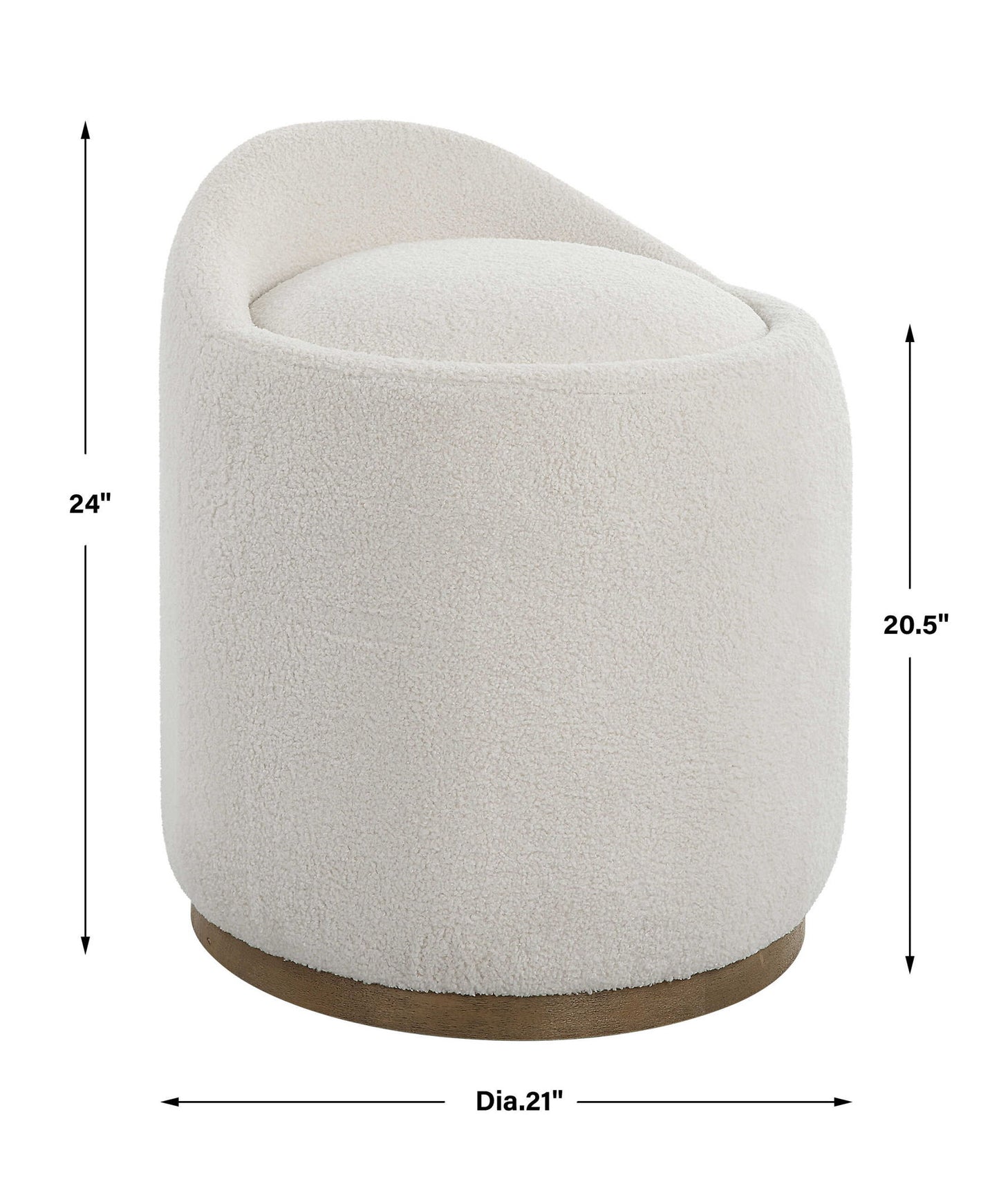 Swirl - Swivel Sheepskin Ottoman