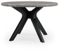 Glinari - 5 Pc. - Dining Room Table, 4 Side Chairs - Taupe / Black