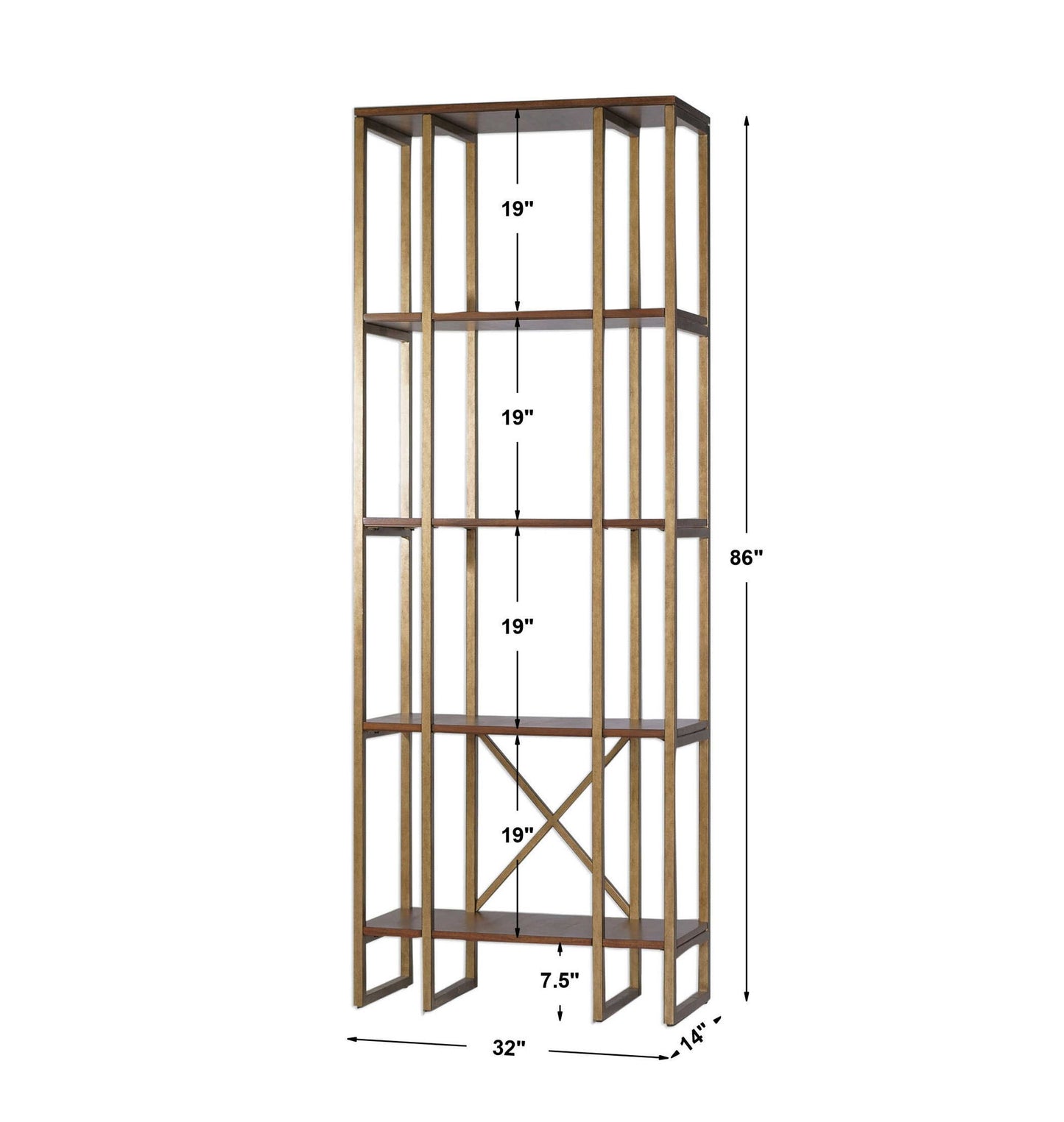 Karishma - Etagere - Antique Gold
