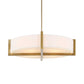 Cresson - 4 Light Drum Pendant - White / Gold