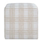 Joie - Porcelain Plaid Ottoman - White