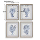 Shibori Coral - Framed Prints (Set of 4) - Light Gray