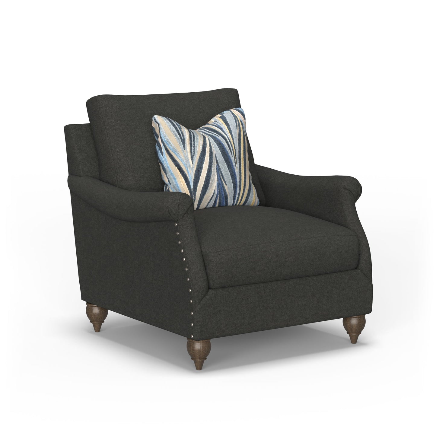 Veda - Fabric Chair With Nailhead Trim