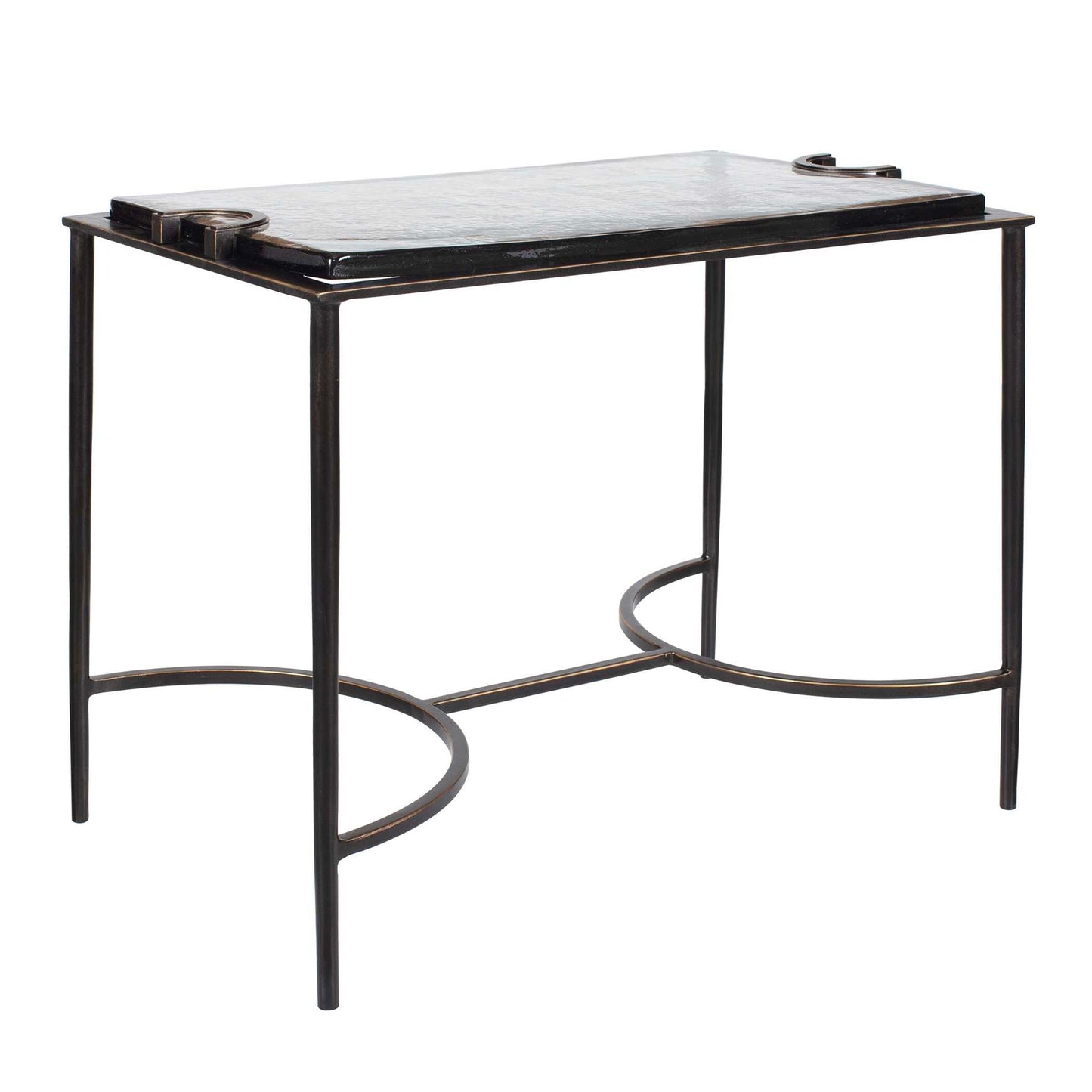 Eisen - Textured Glass Accent Table - Bronze