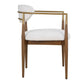 Moxie - Dining Arm Chair - Walnut / White