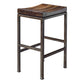 Beck - Industrial Bar Stool - Dark Brown & Black