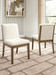 Marxmore - Dining Upholstered Side Chair (Set of 2) - Beige / Brown