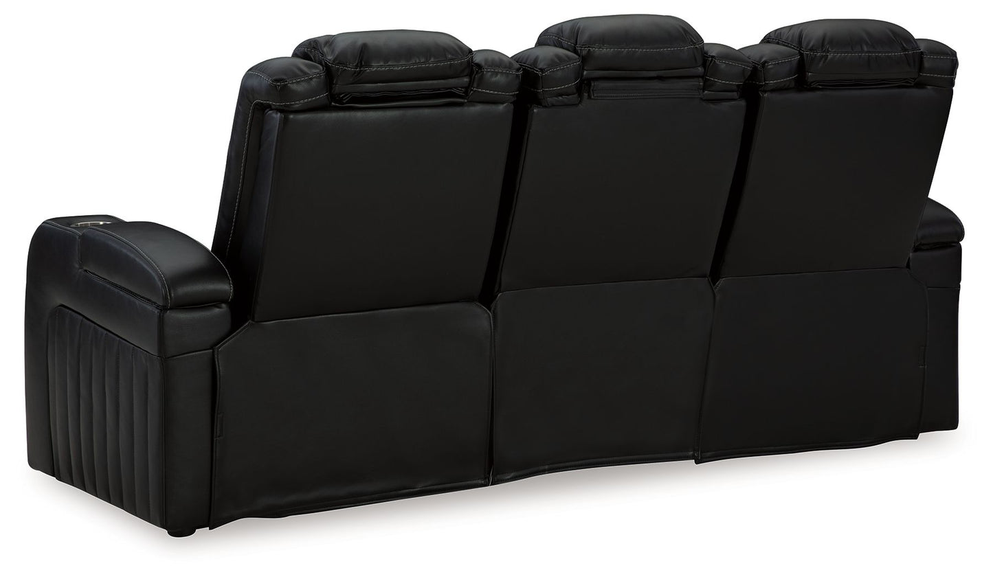 Caveman Den - Power Reclining Sofa With Adj Headrest - Midnight