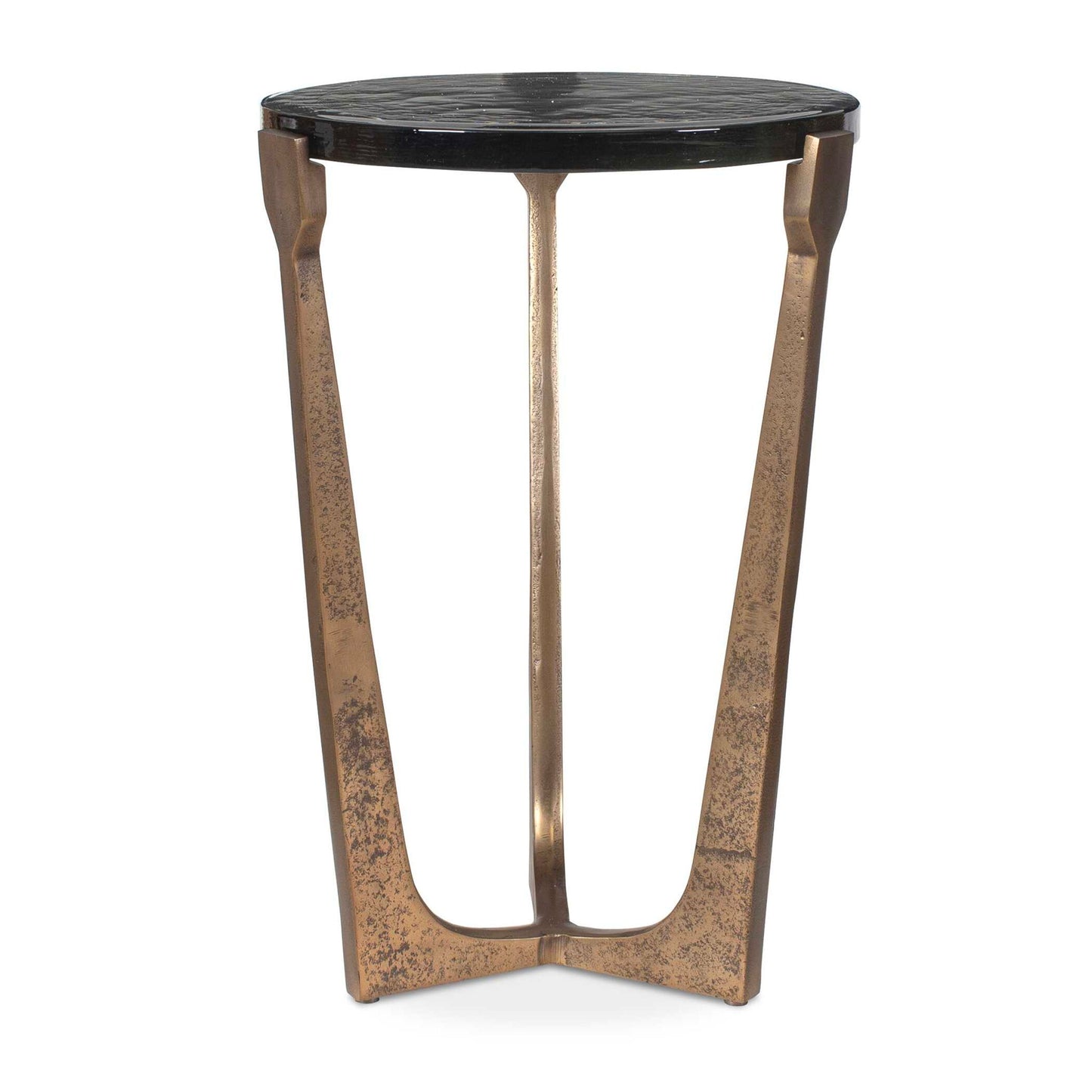 Bohdi - Outdoor Accent Table - Brass / Black