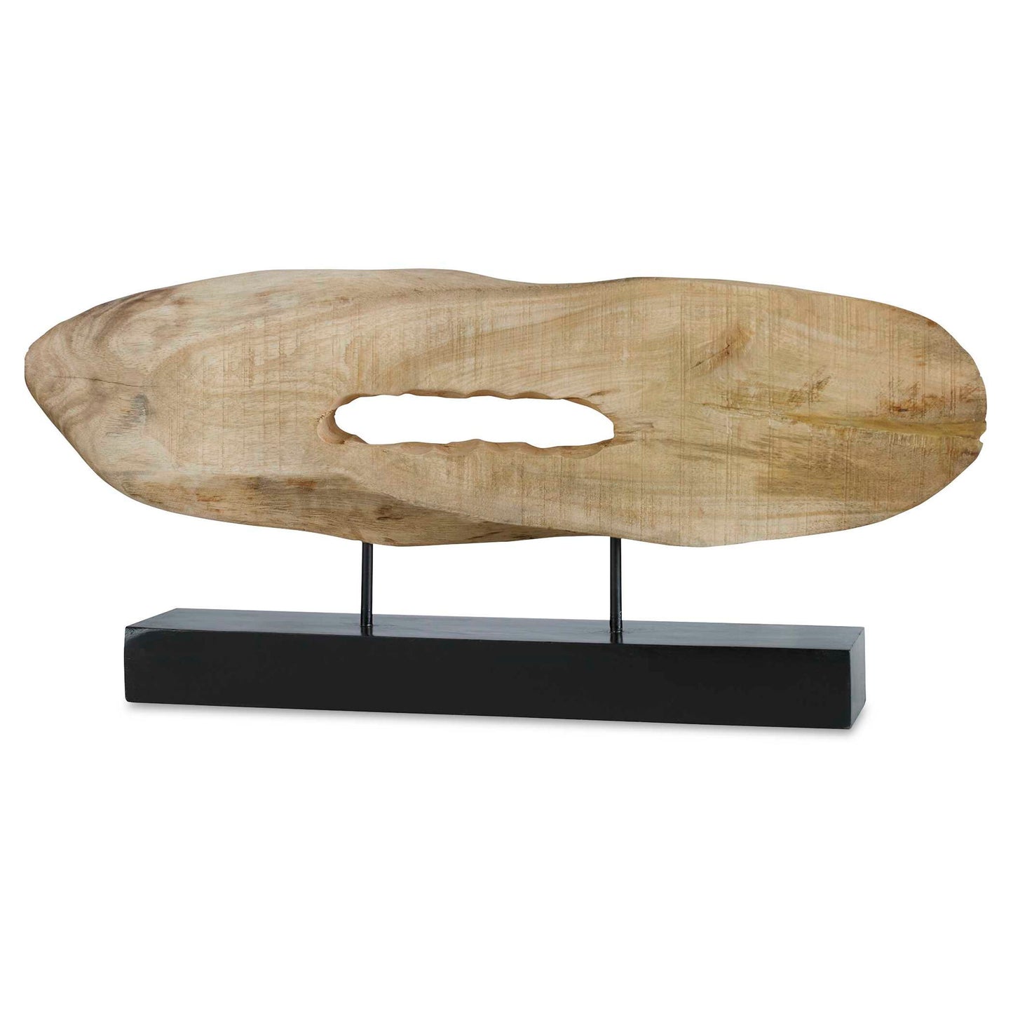 Paol - Mango Wood Sculpture - Light Brown & Black