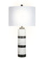 "Marble Harmony" Marble Table Lamp - White Marble / Matte Black