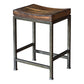 Beck - Wood Counter Stool - Dark Brown & Black