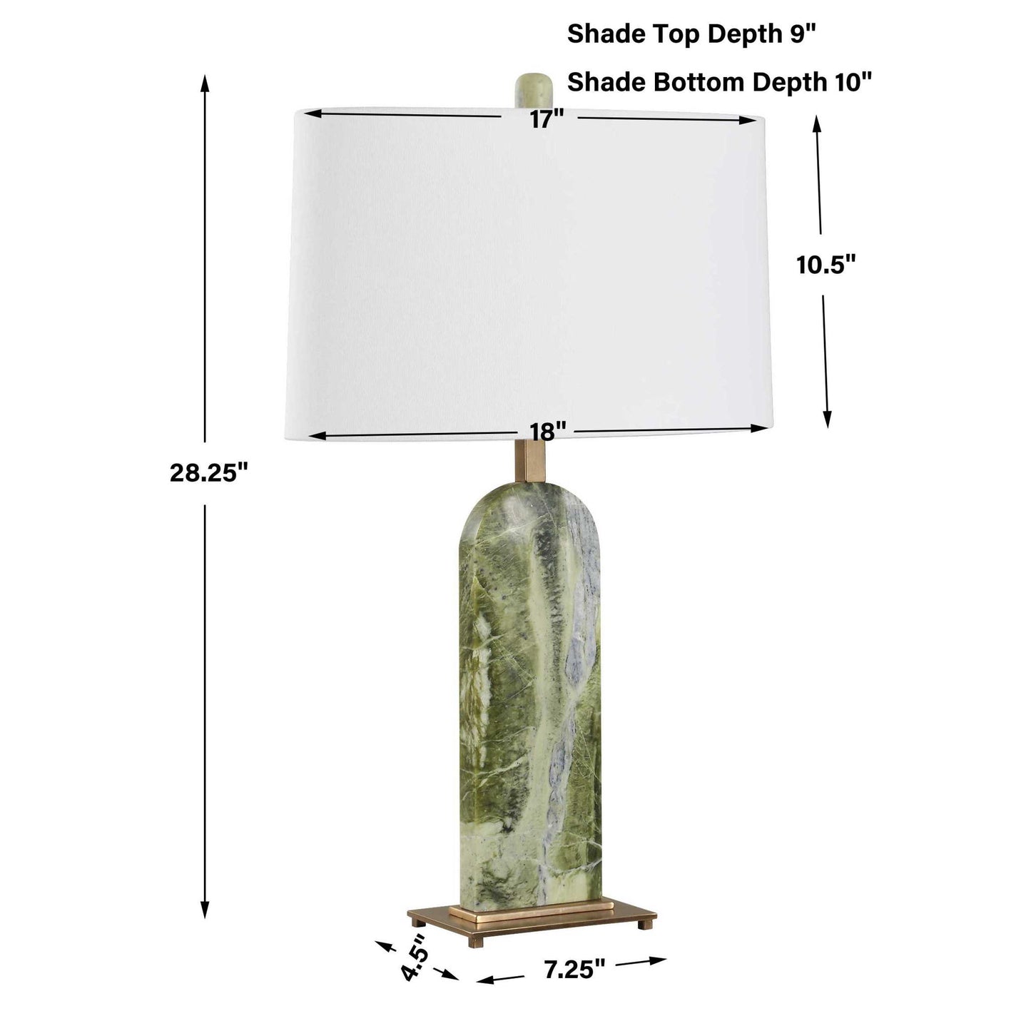 Moorea - Marble Table Lamp - Green