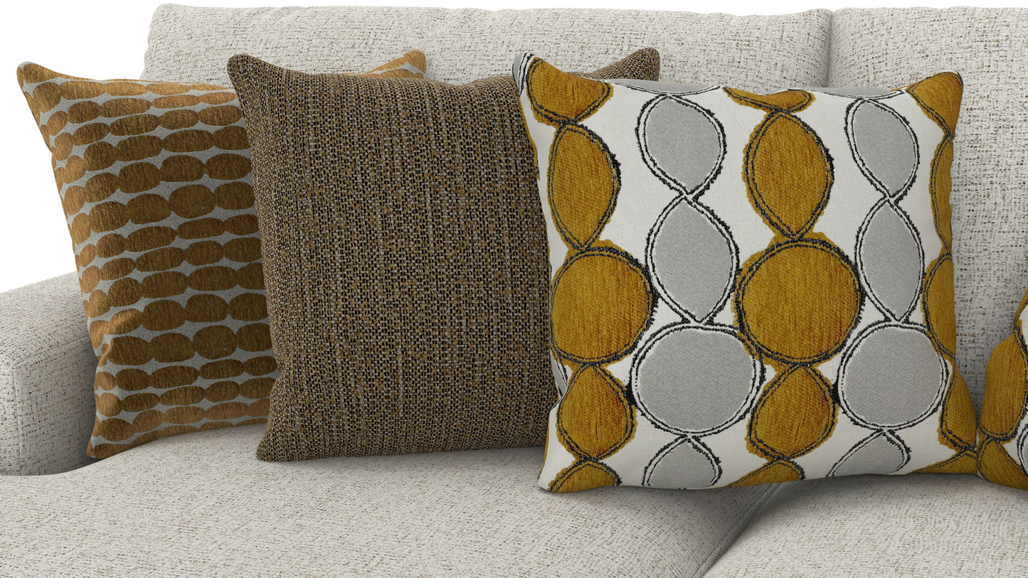 Tori - Sectional With Comfort Coil Seating, Cocktail Ottoman And Accent Pillows Included