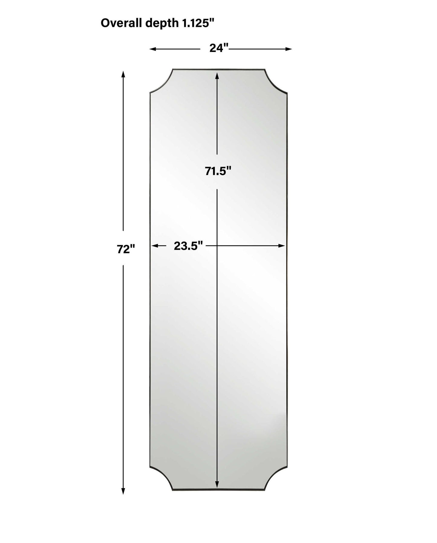 Lennox - Nickel Tall Mirror