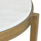Ocilla - Accent Table - Brass,White