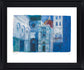 Azure Cathedral - 28" x 34" Framed Wall Art - Blue