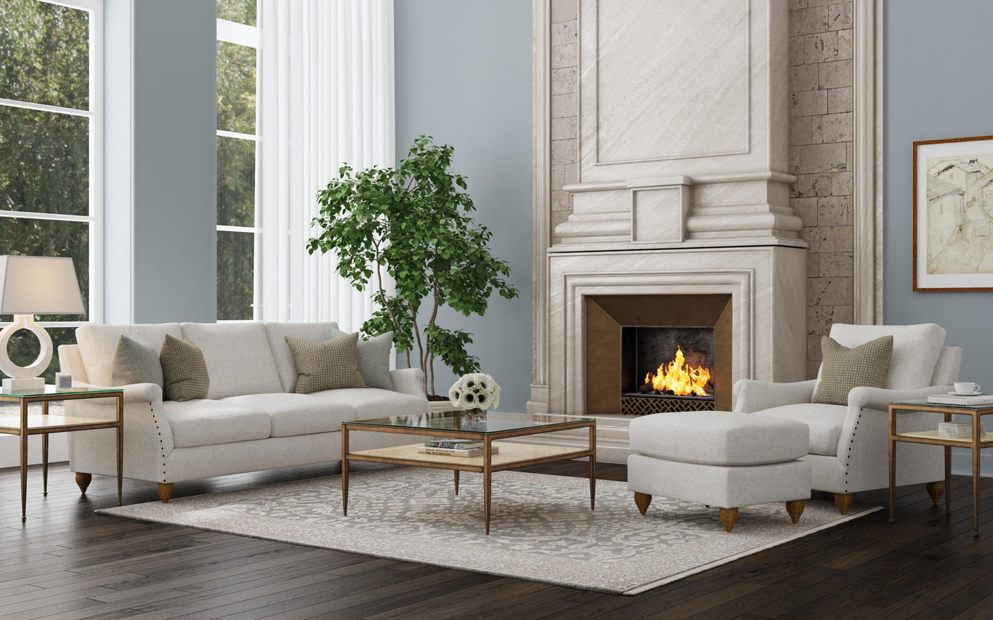 Veda - Fabric Ottoman