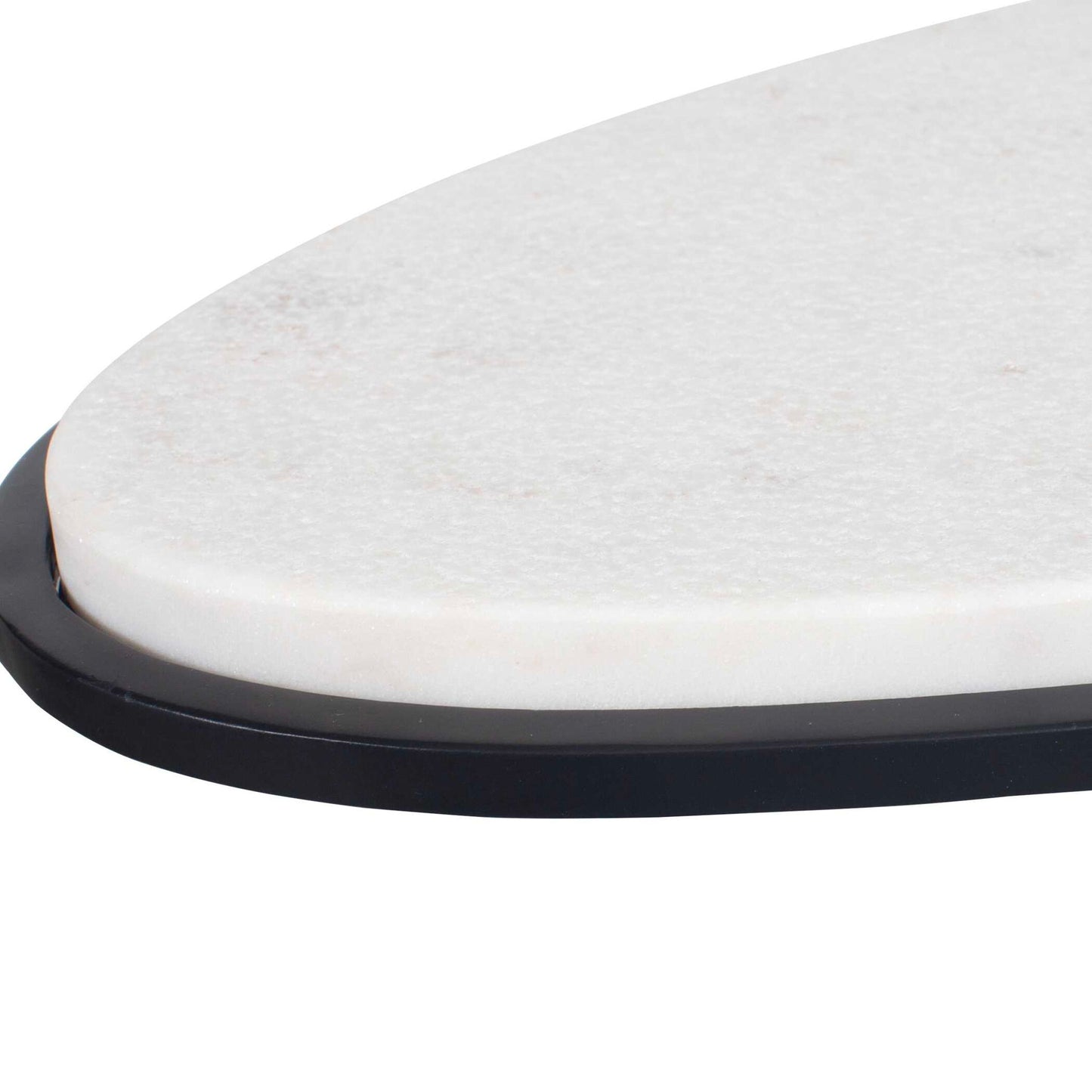 Morro - Marble Side Table - White / Black