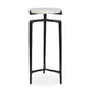 Tobias - Marble Slab Drink Table - Bronze / White