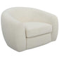 Capra - Art Deco White Swivel Chair