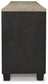 Foyland - 83" TV Stand With Electric Infrared Fireplace Insert - Black / Brown
