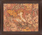 Whimsical Blossom Muse - 28" x 34" Framed Wall Art - Light Brown