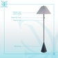 Conical Oasis Metal Floor Lamp - Matte Black / White