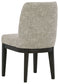 Burkhaus - Dining UPH Side Chair (Set of 2) - Beige / Dark Brown