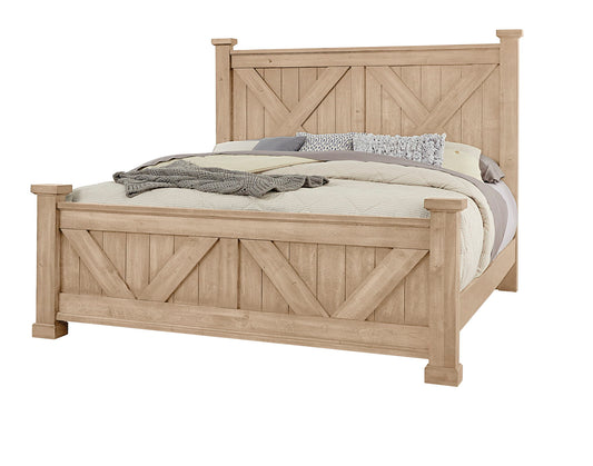 Cool Rustic - X Bed With X Footboard - Clear Maple